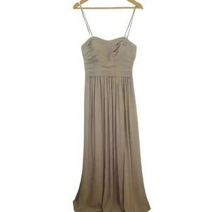 Watters & Watters Chiffon Tan Bridesmaids Dress Women's Size 10